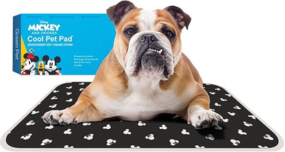 The Green Pet Shop Cool Pet Pad - Medium, Disney’s Mickey &amp; Minnie Mouse - Self-Cooling, Pressure Activated Mat for Dogs &amp; Cats from 21-45 lbs - Non-Toxic Gel, No Water Needed