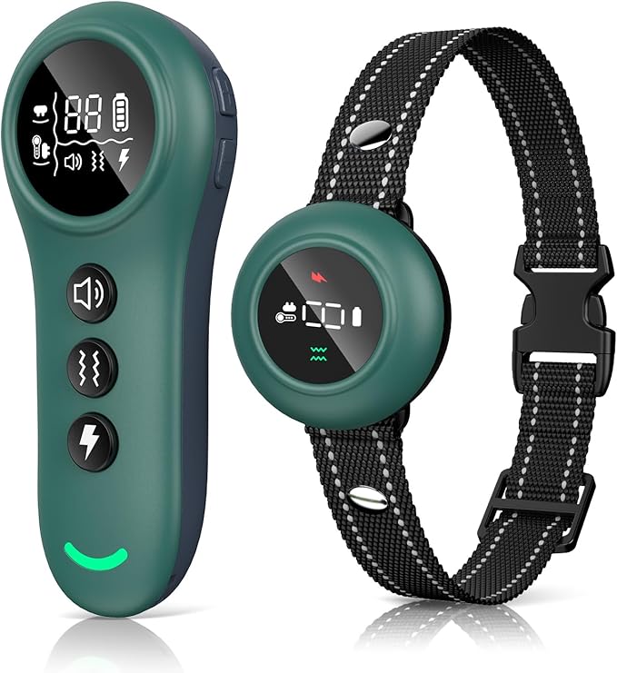 [New 2025] 2-in-1 Dog Shock Collar &amp; Bark Collar – 3300FT Dog Training Collar with Remote, Automatic Anti-Barking, 5 Adjustable Sensitivity Levels, IP67 Waterproof E-Collar for Small Medium Large Dogs