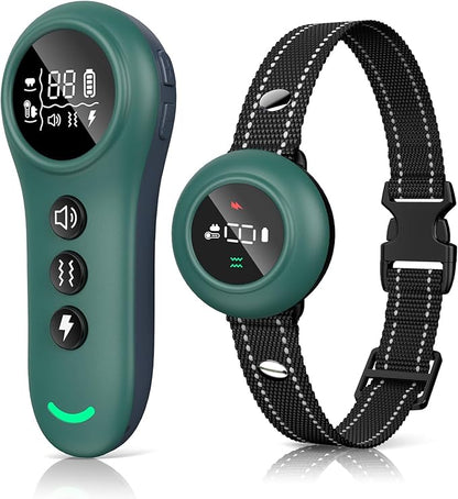 [New 2025] 2-in-1 Dog Shock Collar &amp; Bark Collar – 3300FT Dog Training Collar with Remote, Automatic Anti-Barking, 5 Adjustable Sensitivity Levels, IP67 Waterproof E-Collar for Small Medium Large Dogs