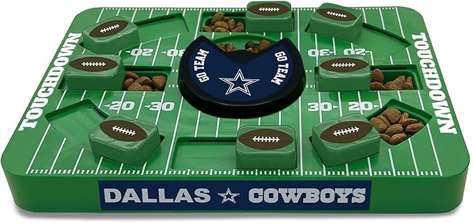 Pets First NFL Dallas Cowboys Large Puzzle Toy - Interactive Dog Treat &amp; Slow Feeding Toy