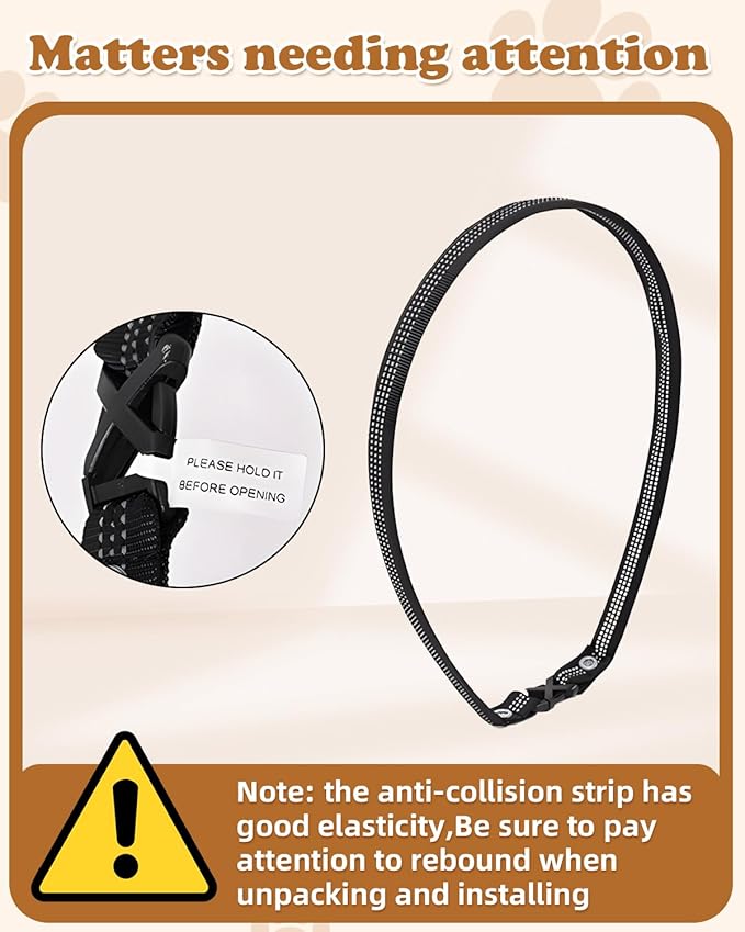 Blind Dog Harness, Lightweight Collar for Dogs&amp;Cats, Adjustable Blind Dog Collar Harness, Pet Anti-Collision Ring for Blind, Eye Injury, Vision Impairment Pets for Protective &amp; Build Confidence XXL