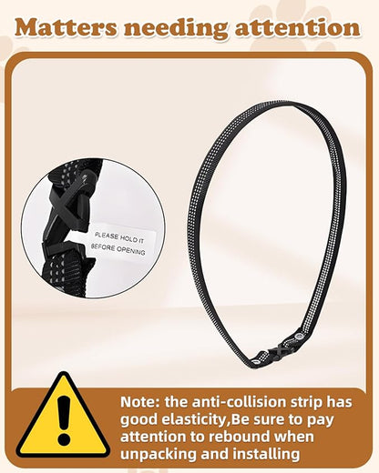 Blind Dog Harness, Lightweight Collar for Dogs&amp;Cats, Adjustable Blind Dog Collar Harness, Pet Anti-Collision Ring for Blind, Eye Injury, Vision Impairment Pets for Protective &amp; Build Confidence XXL