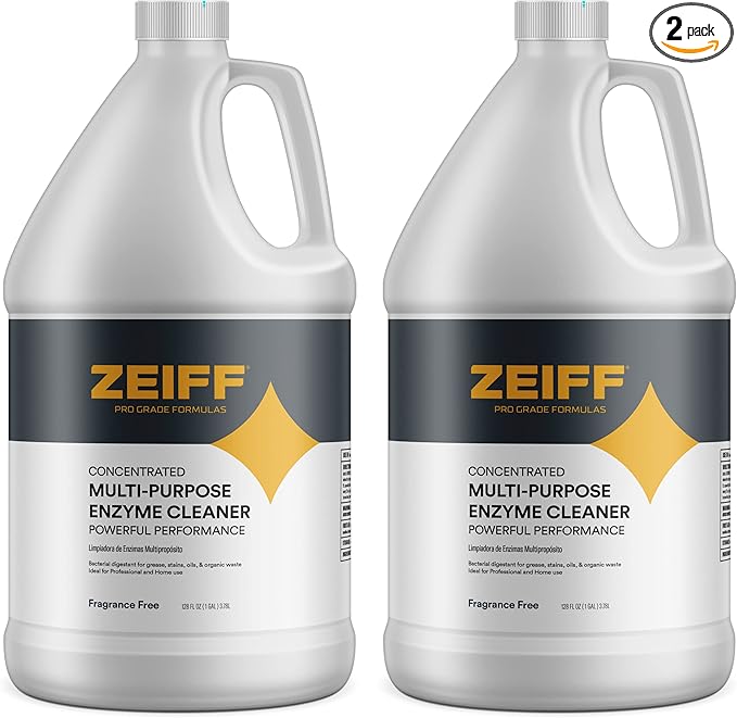Pro-Grade Multi-Purpose Probiotic Enzyme Cleaner - Powerful Cleaning &amp; Odor Eliminating Formula For Professional &amp; Home Surfaces - 1 Gallon - Fragrance Free, 2 Pack