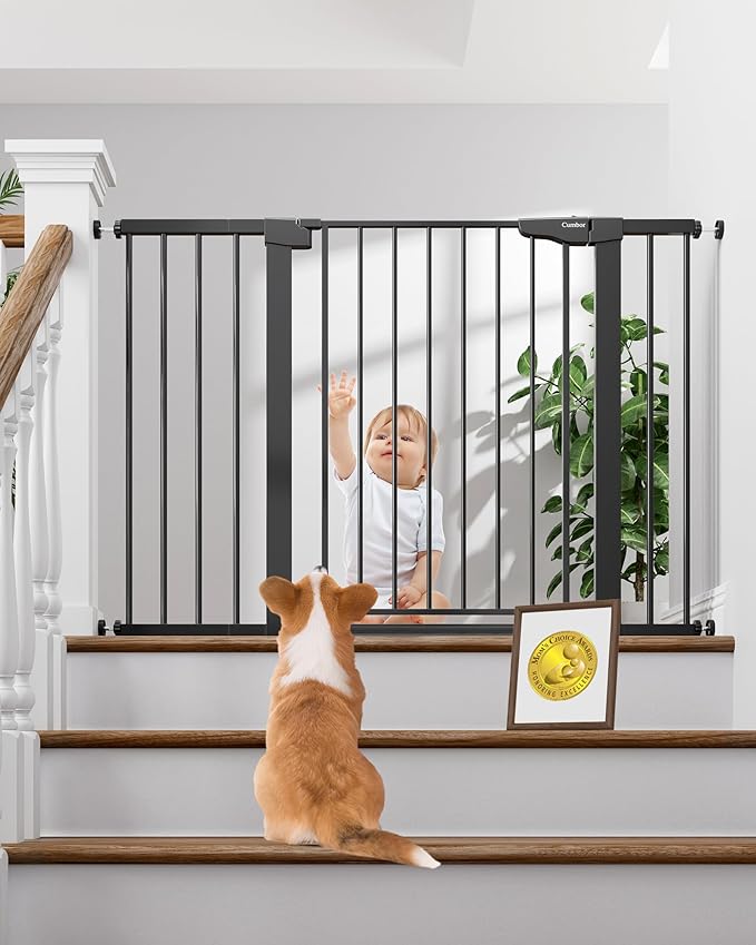 Cumbor 29.7-48" Baby Gate for Stairs, Mom&
