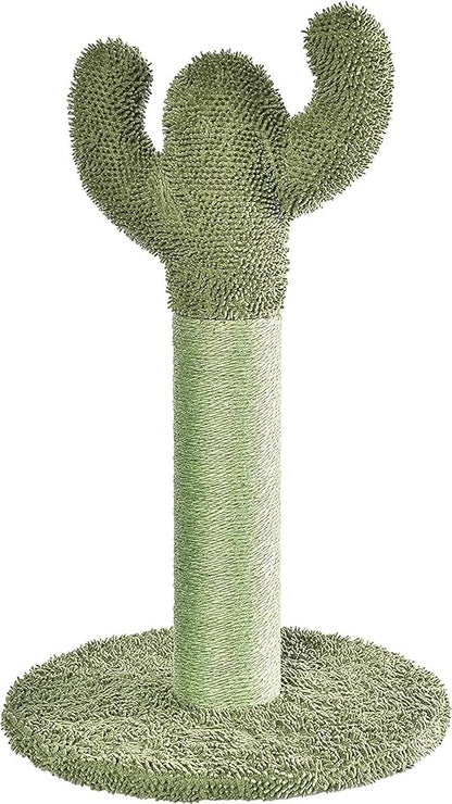 Amazon Basics Cat Scratcher - Indoor Cactus Single Cat &amp; Kittens Scratching Post with Dangling Ball, Medium (25.6"H) - Green