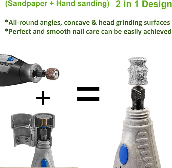 Diamond Dog Nail Grinder for Dremel, Diamond Nail Drill Bits for Dogs&amp;Pets Nail Care, 1/8&