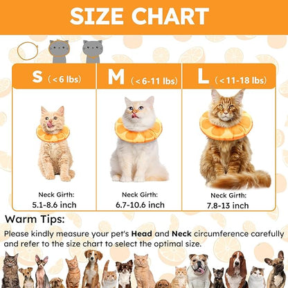 Cat Cone Collar Soft, Waterproof Cat Recovery Collar for Wound Healing Cute Cat Donut Adjustable Cat Cones to Stop Licking Comfortable Neck Elizabethan Collars for Cats Kittens After Surgery