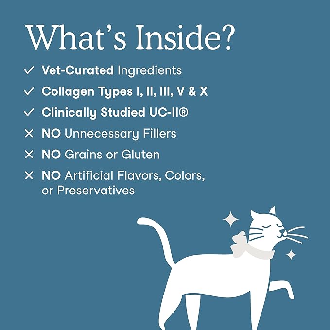 Fera Pets Cat &amp; Dog Collagen Powder - Bone, Gut, Joint and Skin Supplement - 5 Types of Collagen + Clinically Studied UC-II® - 4.23 oz