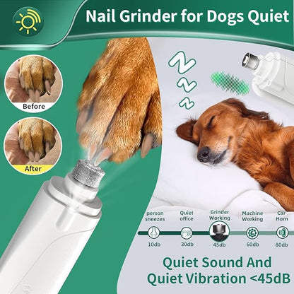2 in 1 Dog Nail Clippers &amp; Cat Nail Clippers Trimmers for Large Medium Small Dogs Cats Claw Trimmer Quick Sensor and Safety Guard USB Rechargeable Dogs Nail Trimmer with Catcher &amp; 2 LED Lights