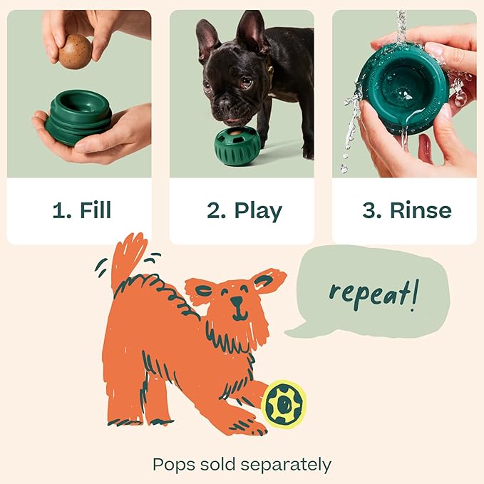 WOOF Pupsicle - Long-Lasting Interactive Dog Toy to Keep Your Pup Busy and Distracted - Safe for Dogs - Low-Mess Design - Dog Toys for Small Dogs 10-25 lbs