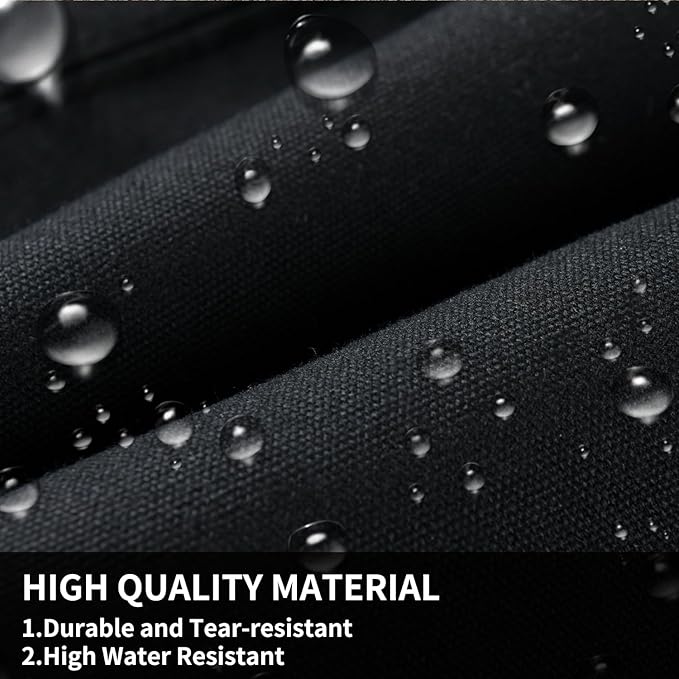 Coverado Rear Car Seat Covers, Waterproof Canvas Seat Protector for Car Seat Cushions for Kids &amp; Dogs, Seat Covers Compatible with 2015-2025 Ford F150 &amp; 2017-2025 Ford F250 F350 F450(Black, 2PCS)