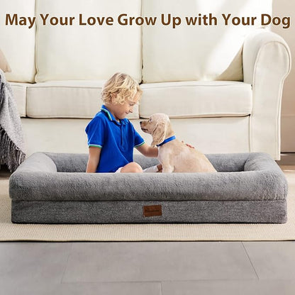 BFPETHOME Dog Beds for Small Dogs, Washable Dog Bed with Sides, Orthopedic Medium Sized Soft Mats with Removable Cover &amp; Waterproof Pet Mat for Pet