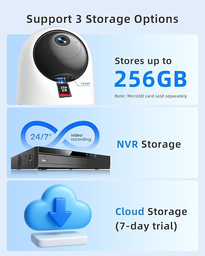 Indoor Camera 5G WiFi Pan &amp; Tilt 2.5K 4MP Compatible up to 256GB SD Card (Not Included) - Security Camera Indoor, Plug-in Puppy/Pet Camera with Speaker/Phone App for Room, Motion Tracking