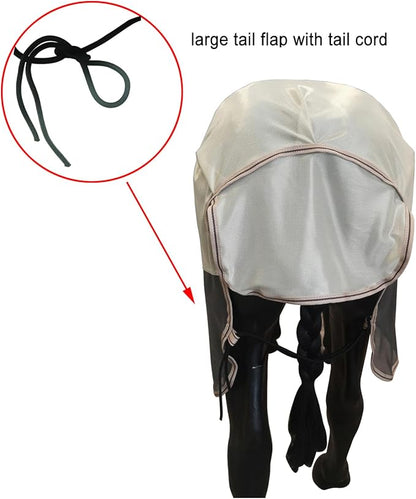 BARN &amp; STABLE Breathable and UV Protective Horse Fly Sheets Tear-Resistant Mesh Fly Sheets for Horse Comfy Equine Summer Sheets with Removable Web Leg Straps