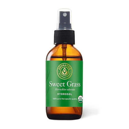 Aromatics International Sweet Grass Hydrosol 100ml | Fresh Aromatic Spray for Home Spaces
