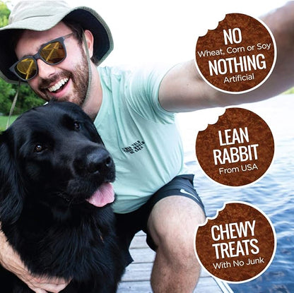 Smart Cookie All Natural Dog Treats - Rabbit &amp; Pumpkin - Training Treats for Dogs &amp; Puppies with Allergies, Sensitive Stomachs - Soft Dog Treats, Grain Free, Chewy, Human-Grade, Made in USA - 5oz Bag