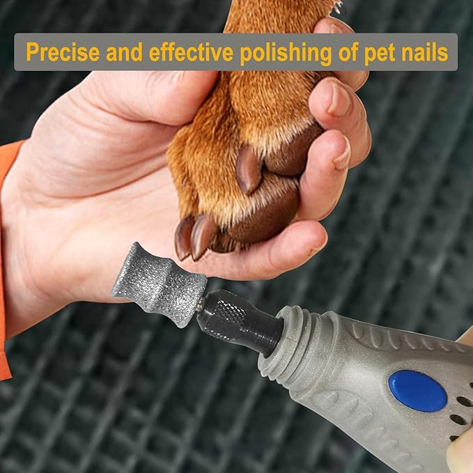 for Dremel - Diamond Dog Nail Grinder Attachment - Painless Pet Nail Trimmer Bits for Large, Medium and Small Dogs &amp; Cats Claw Grooming