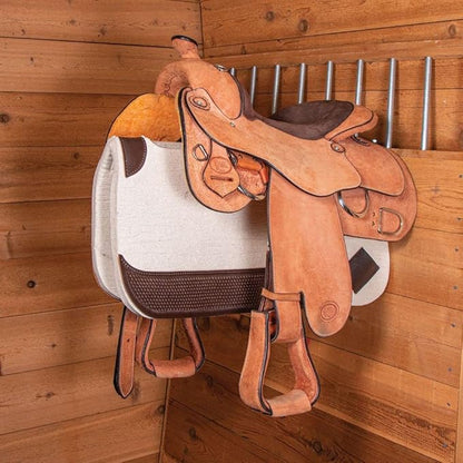 Saddle Rack with Pad Bar for Horse Enthusiast | Heavy-Duty Saddle Rack Wall Mount | Western &amp; English Saddle Rack | Keeps Tack Organized