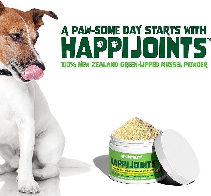 Green Lipped Mussel Powder for Dogs &amp; Cats - Premium Hip &amp; Joint Support for Joints, Tendons, Ligaments (200 Grams, Up to 600 Servings)