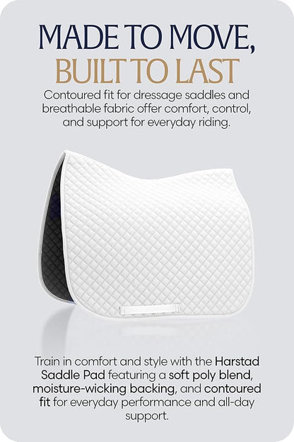 Equinavia Harstad Dressage Saddle Pad | Classic &amp; Durable | Moisture-Wicking Tricot Backing