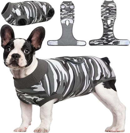 Kuoser Recovery Suit for Dogs Cats After Surgery, Professional Pet Recovery Shirt Dog Abdominal Wounds Bandages, Substitute E-Collar &amp; Cone,Prevent Licking Dog Onesies Pet Surgery Recovery Suit