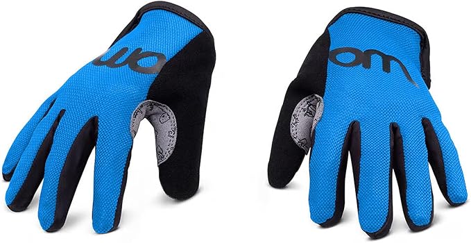 woom TENS Bike Gloves, Child’s &amp; Youth Bicycle Full Finger Protection with Grip for Road Cycling &amp; Mountain Biking (Boys &amp; Girls)