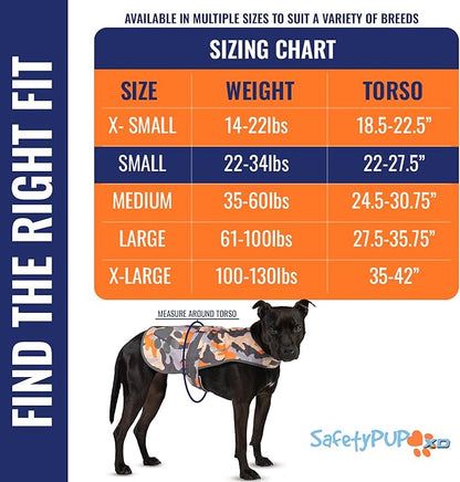 Dog Reflective Vest – Hi-Vis Fluorescent Visibility That Helps to Safeguard Your Pet On/Off Leash in Urban &amp; Rural Areas (Camo, Small)