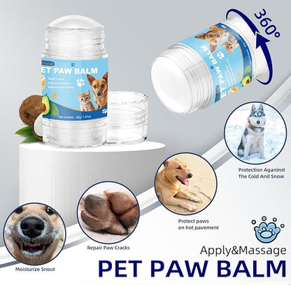 Dog Paw Care Kit,No-Rinse Paw Cleaner for Dogs &amp; Cats,Dog Paw Balm for Heals -Repairs Dry Cracked Paws &amp; Nose with 1 Pet Cleaning Towels,Natural Dog Paw Protector for Pet Foot Washer Care