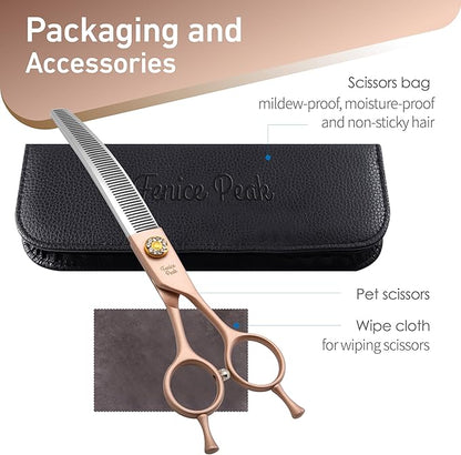 Fenice Peak Professional Curved Thinner Dog Grooming Scissors 7.0&