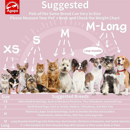 Agape Soft Dog Cone for Small Dogs &amp; Cats, Comfy Dogs Recovery Collar After Surgery, Adjustable E Collar Alternative to Stop Licking, Protective Elizabethan Cones for Pup&amp;Kitty, Comfortable Dog Cones