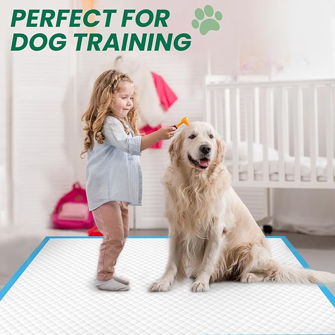 100 Count Large Dog &amp; Cat Puppy Pee Pads - 28"x30" Absorbent Potty Training Pads | Leakproof Quick-Dry Disposable Pet Pads for Puppies, Dogs &amp; Cats | Indoor, Outdoor, Litter Box, Housebreaking Use
