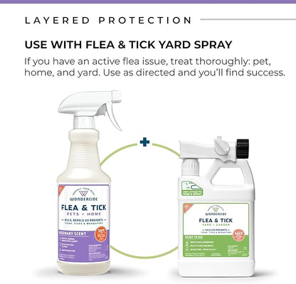 Wondercide - Flea, Tick &amp; Mosquito Spray for Dogs, Cats, and Home - Flea and Tick Killer, Control, Prevention, Treatment - with Natural Essential Oils - Pet and Family Safe - Rosemary 128 oz