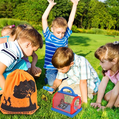 ESSENSON Outdoor Explorer Kit &amp; Bug Catcher Kit with Binoculars, Compass, Magnifying Glass, Critter Case and Butterfly Net Great Toys Kids Gift for Boys &amp; Girls Age 3-12 Year Old Camping Hiking