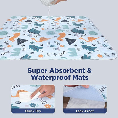 Washable Pee Pads for Dogs, 2 Pack Large 36"x41" Super Absorbent Reusable Training Pads, 100% Waterproof Non-Slip, Whelping &amp; Playpen Indoor Dog Cage Pads Pet Mat Dog Supplies