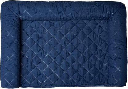 Furhaven Orthopedic Dog Bed for Medium/Small Dogs w/ Removable Bolsters &amp; Washable Cover, For Dogs Up to 35 lbs - Quilted Sofa - Navy (Blue), Medium