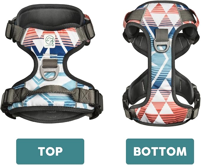 Embark Adventure Dog Harness, Reflective Trim XL Dog Harness for Extra Large Dogs No Pull - Military Grade Nylon, 2 Leash Clips &amp; Gel Lined Handle.