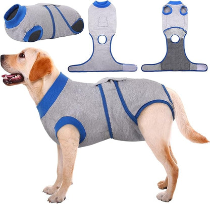Kuoser Recovery Suit for Dogs Cats After Surgery, Professional Pet Recovery Shirt Dog Abdominal Wounds Bandages, Substitute E-Collar &amp; Cone,Prevent Licking Dog Onesies Pet Surgery Recovery Suit