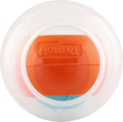 Outward Hound Nina Ottosson Topsy Treat Ball Dog Puzzle Interactive Treat Puzzle Dog Enrichment Dog Toy, Level 1 Beginner, Orange