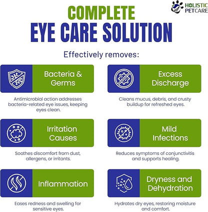 Eye Ulcer Drops - Colloidal Silver with DMSO Eye Drops for Dogs &amp; Cat Eye Infections &amp; Irritations - Eye Care Solution Reduces Cataracts - All Natural Pet Eye Health Care (4 oz)
