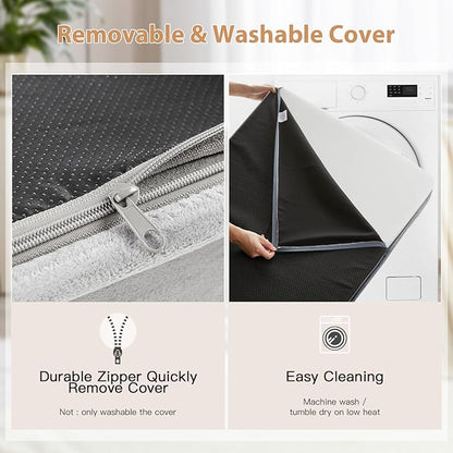 WNPETHOME Orthopedic Dog Bed Medium Size Dog, Waterproof Medium Dogs Bed with Removable Washable Cover, Multi-Needle Quilting Dogs Crate Bed