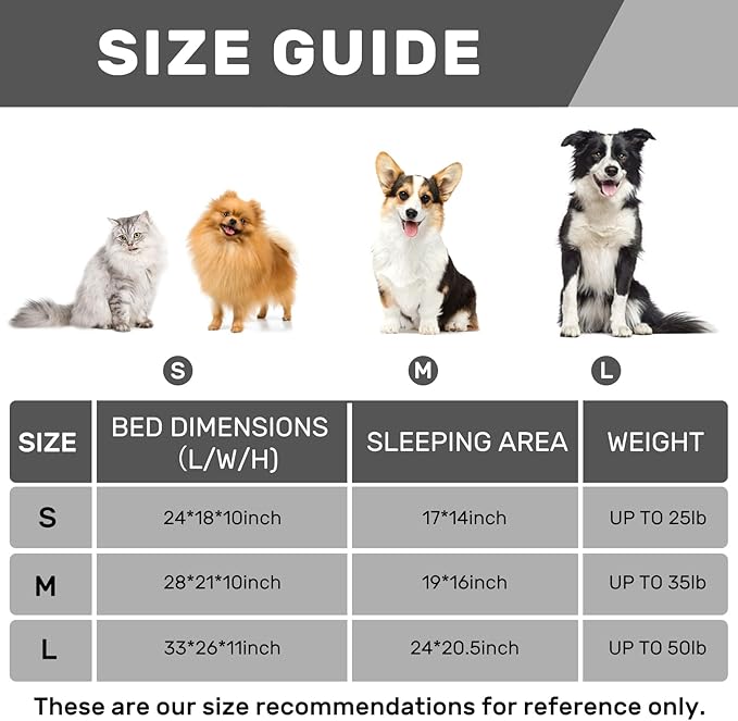 Hollypet Fluffy Plush Dog Cat Pet Couch Soft Calming Sofa Bed for Medium Small Cats and Dogs, Beige