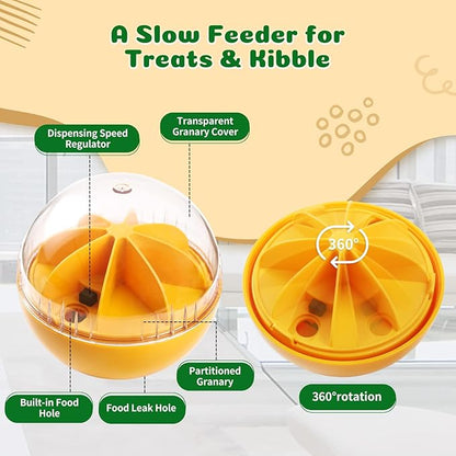Treat Dispensing Dog Toys - Puzzle &amp; Slow Feeder Ball for Large, Medium &amp; Small Dogs, Mentally Stimulating Enrichment Toys