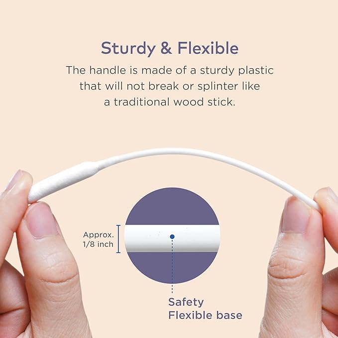 Cotton Swabs for Dogs and Cats - Cat &amp; Dog Ear Cleaner Long Cotton Swab - Extra Long Stick, Cat &amp; Dog Ear Cleaning Kit for Puppies and Pets, Multipurpose Pet Cotton Swabs for Ears (100 Buds)