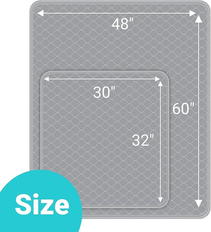 Conkote Reusable Pee Pads for Dogs Extra Large 48" x 60", Heavy Absorbency Washable Pee Pads, Waterproof &amp; Leak-Proof Dog Training Pads Non-Slip for Pet Housebreaking, Whelping, Potty, Crate