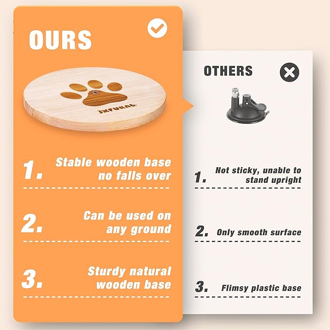 JXFUKAL Interactive cat Toy, Automatic Cat Wand Toy with Stable Wooden Base, 2 PCS Detachable Cat Teaser, 5PCS Refills Replacement &amp; Hanging Cat Toy, Kitty Kitten Toys Cat Feather Spring String Toy