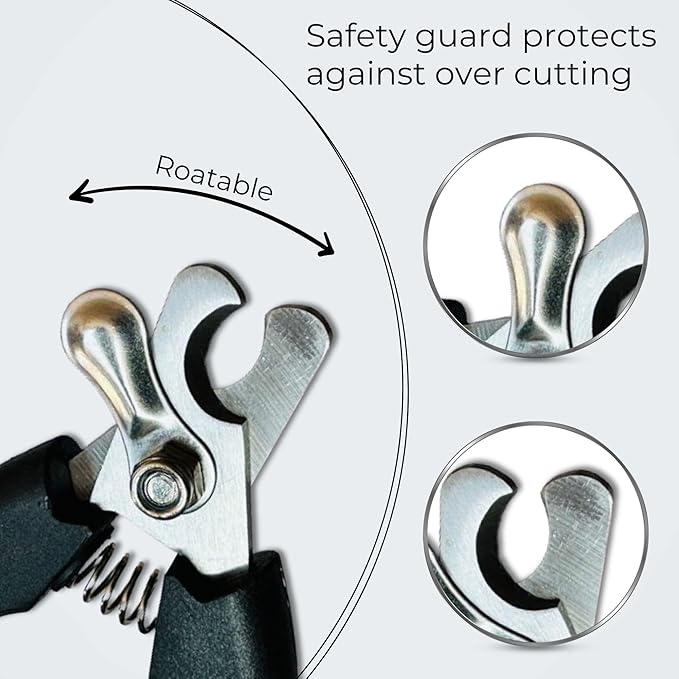 Professional Dog Nail Clippers for Medium &amp; Large Dogs, Cats – Safety Guard, Stress-Free Trimming