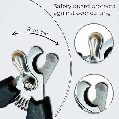 Professional Dog Nail Clippers for Medium &amp; Large Dogs, Cats – Safety Guard, Stress-Free Trimming