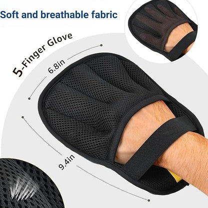 5-Pack Pet Hair Removal Gloves,Electrostatic Pet Hair Remover Tool,Dog Hair Remover Furniture Reusable &amp; Washable Grooming Mitts,Lint &amp; Fur Remover for Clothes, Carpets, Car Seats