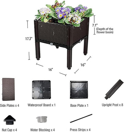 Planter for Outdoor Plants with Legs Raised Garden Bed Planter Box Elevated Garden Boxes Plant pots Perfect for Garden Patio Balcony Deck to Planting Flowers Vegetables Tomato and Herbs