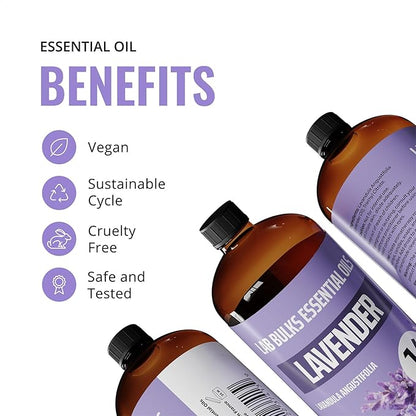 Lavender Essential Oil 16 oz Bottle for Diffusers, Candles, &amp; Home – Aromatherapy Oil 1 Pack